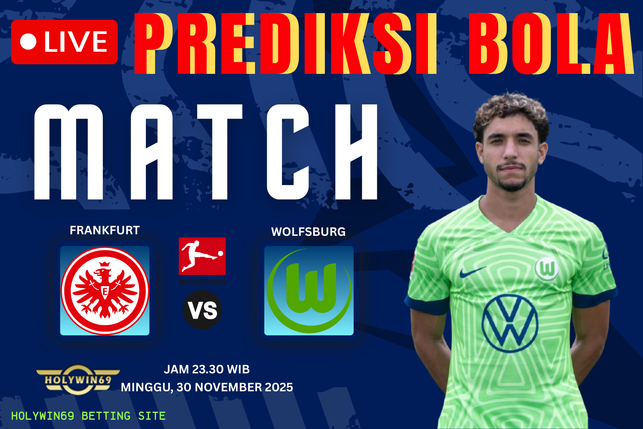 Prediksi Pertandingan Bundesliga Eintracht Frankfurt vs Wolfsburg
