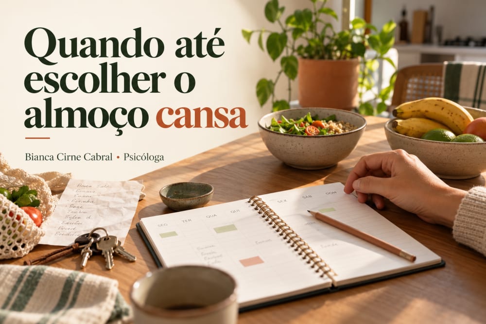 Quando até escolher o almoço cansa