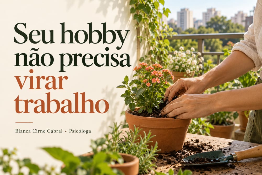 Seu hobby não precisa virar trabalho