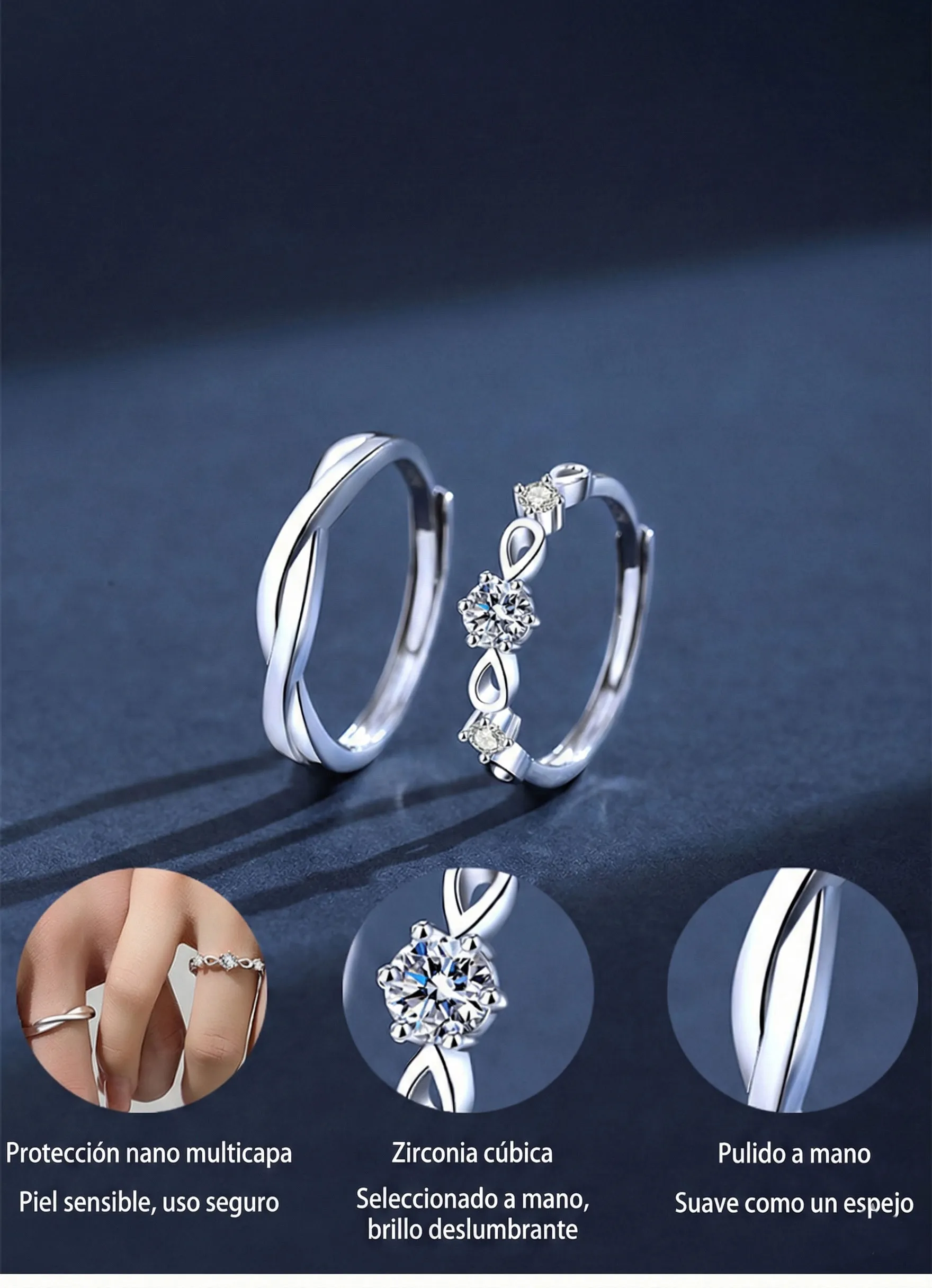 Amor imperial :Anillo de plata de ley S925 3