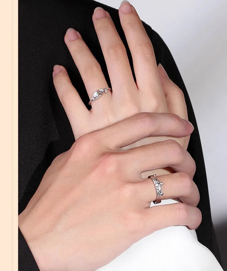 Porque siempre serás mi rosa 🌹💫 Anillos de pareja en plata 925 con la esencia de El Principito 4