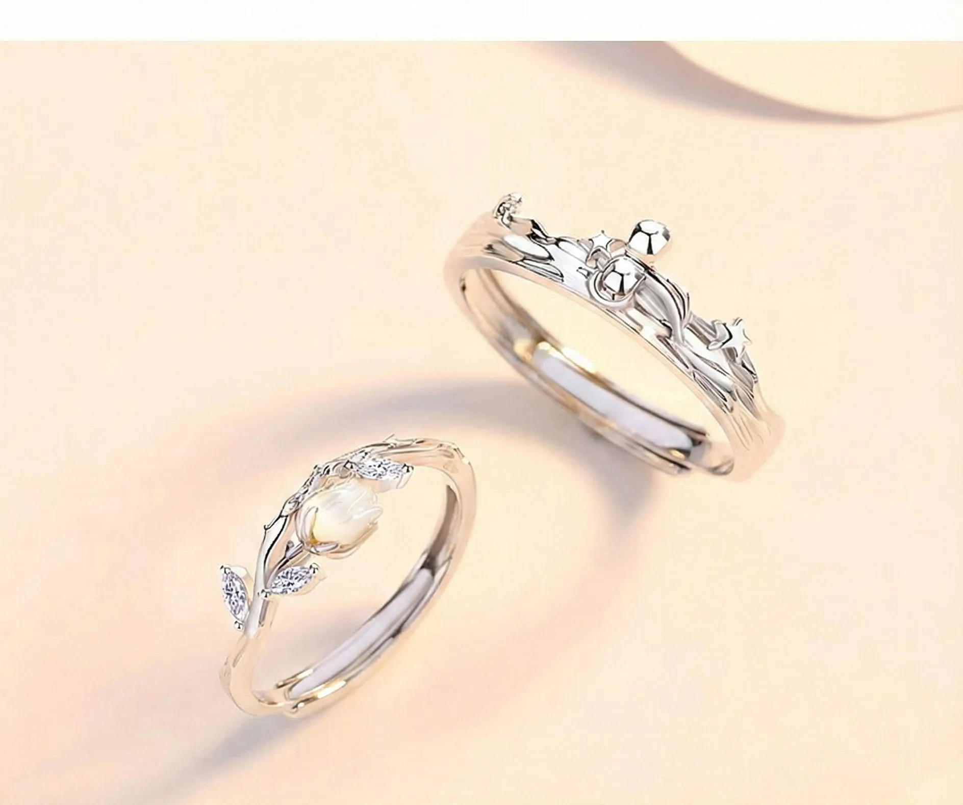 Porque siempre serás mi rosa 🌹💫 Anillos de pareja en plata 925 con la esencia de El Principito 12