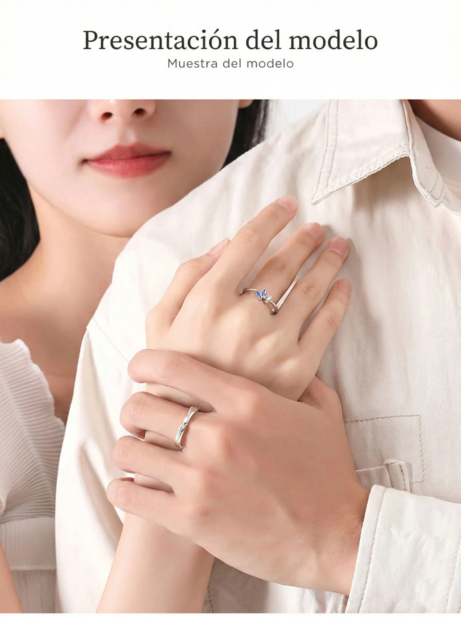 METAMORFOSIS DE AMOR: PARA PAREJAS ANILLO DE PLATA 999 PARA HOMBRES Y MUJERES 10