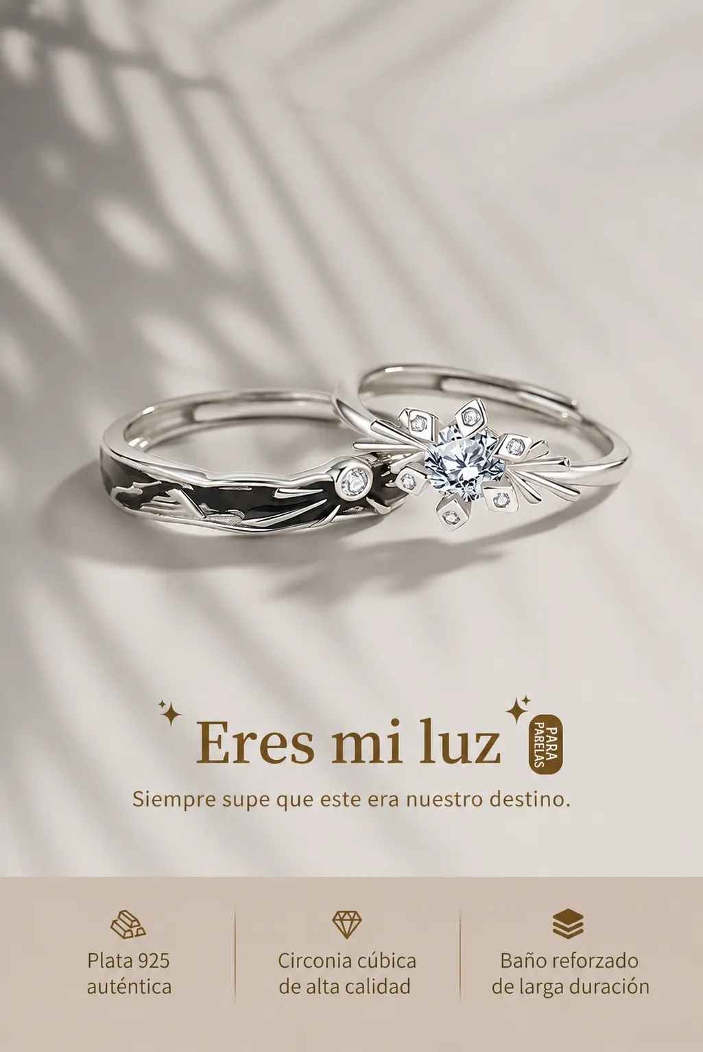 🌗 Anillos de Pareja "Eclipse Eterno" 6