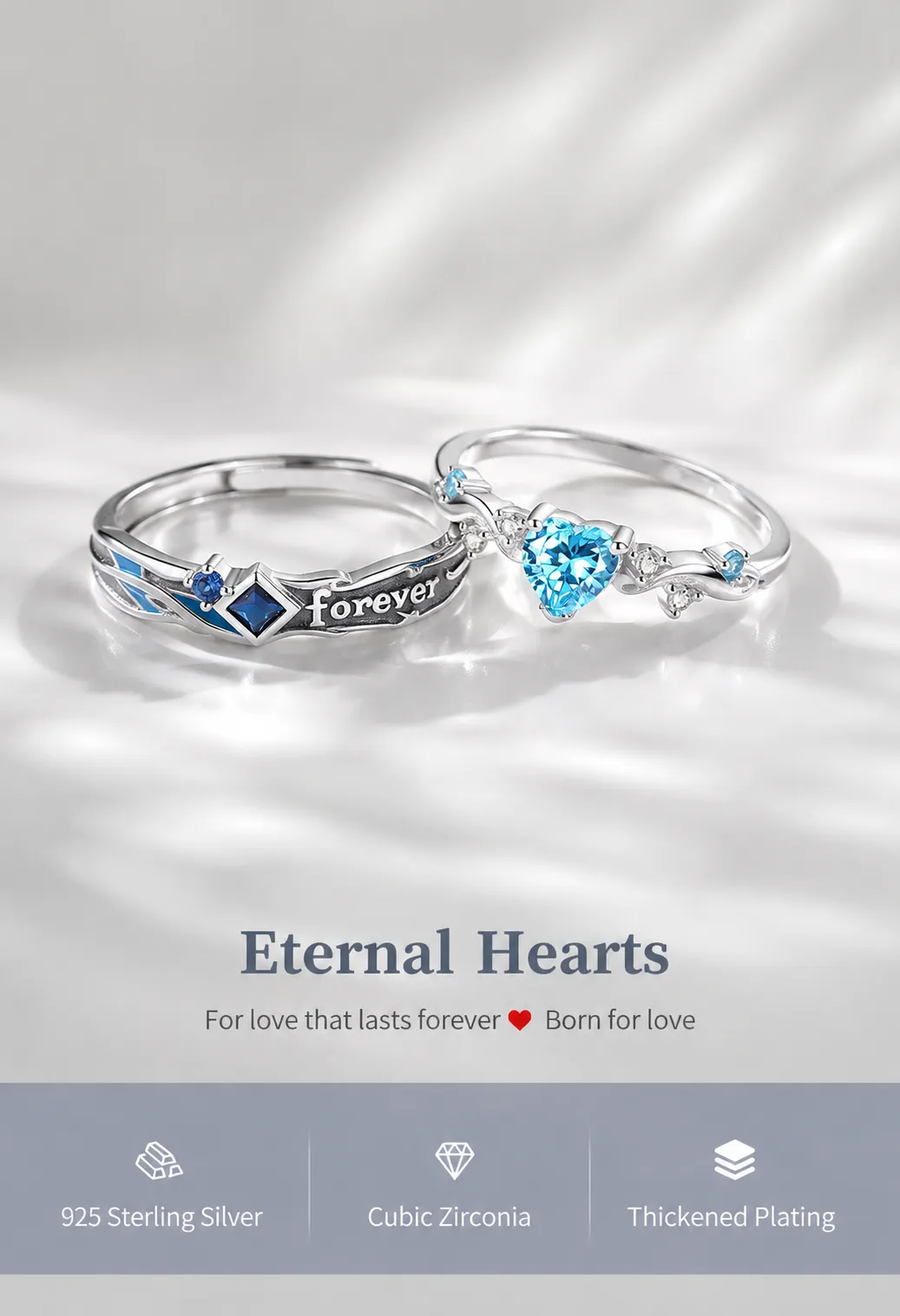 Anillos de Pareja Forever Blue 1