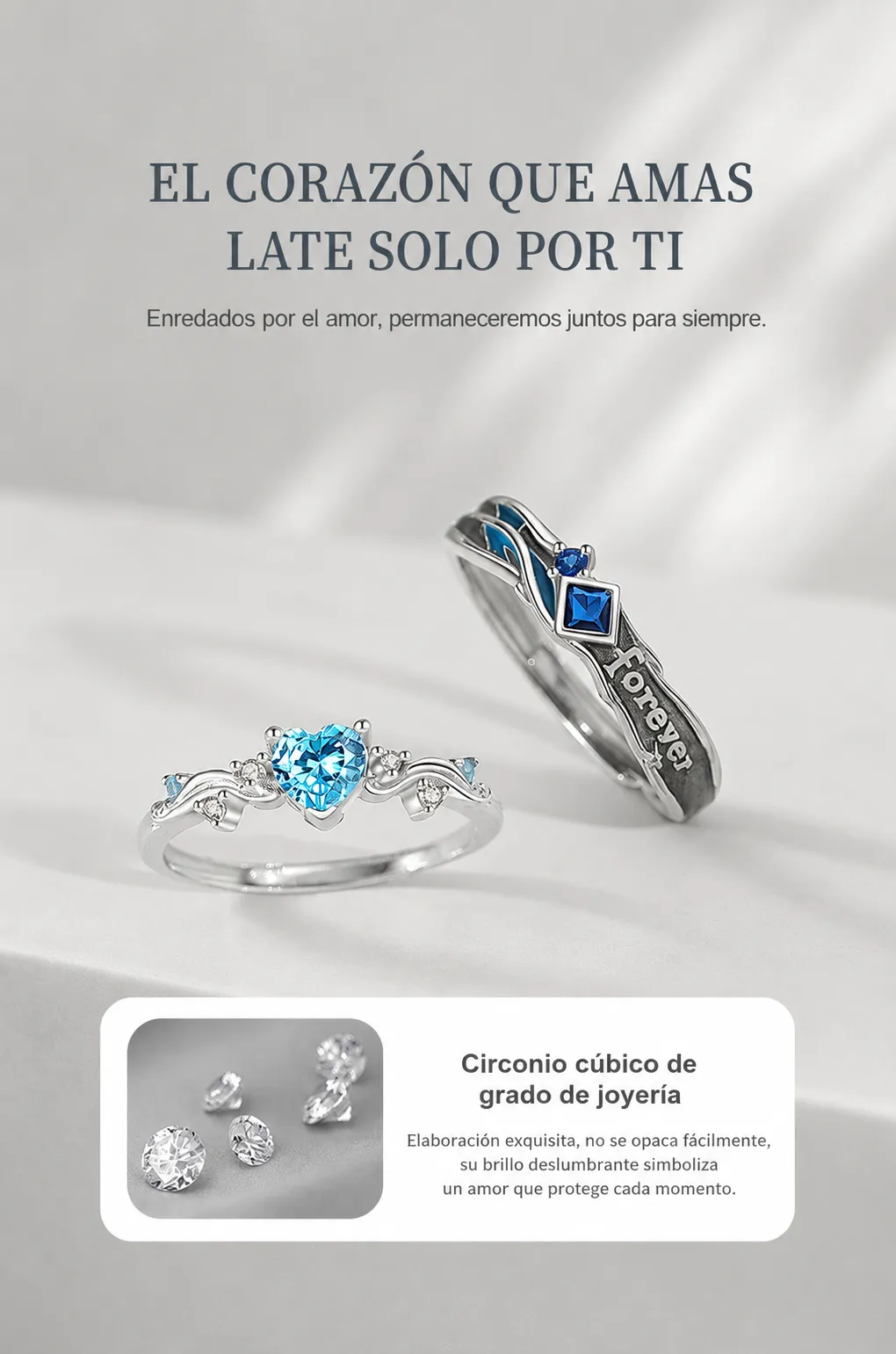 Anillos de Pareja Forever Blue 5