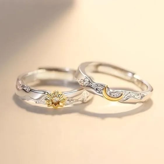 ANILLO DE PAREJA SOL Y LUNA