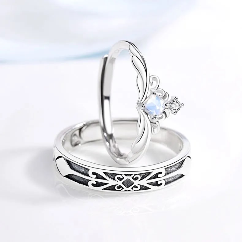 Set de Anillos de Promesa "Vínculo Real" 2