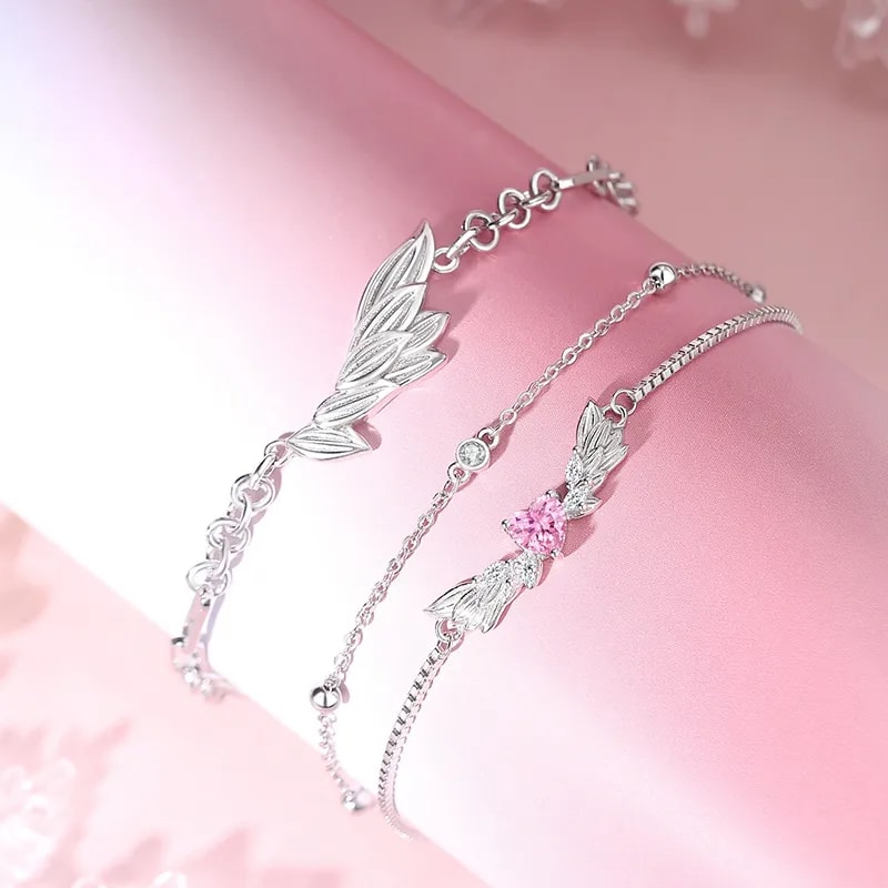 Pulseras Alas de Amor Plata 925