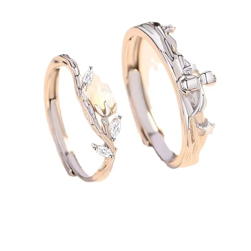 Porque siempre serás mi rosa 🌹💫 Anillos de pareja en plata 925 con la esencia de El Principito 2