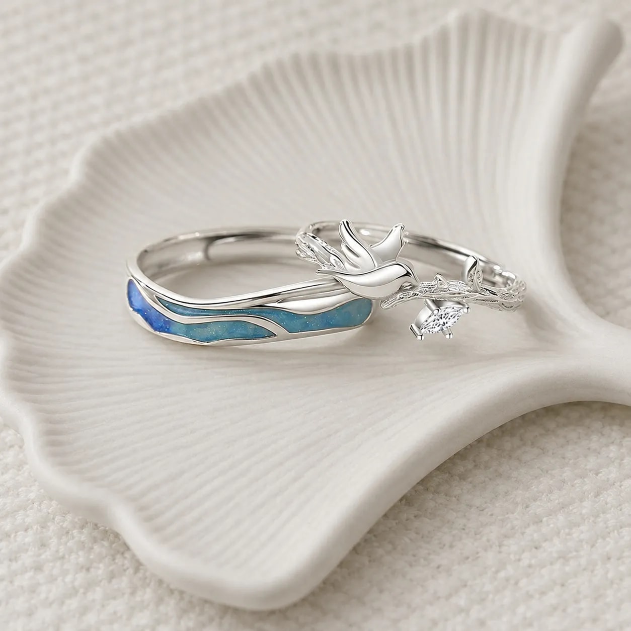 Anillos de Pareja “Alas del Océano”
