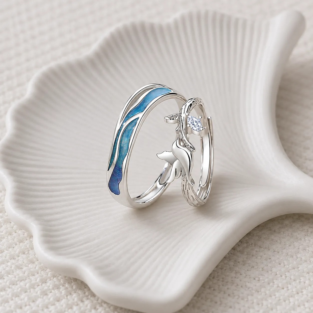 Anillos de Pareja “Alas del Océano”