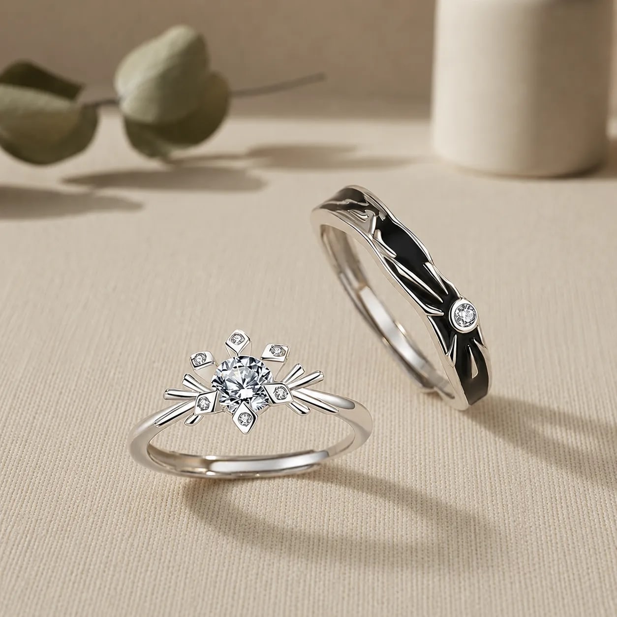 🌗 Anillos de Pareja "Eclipse Eterno" 4