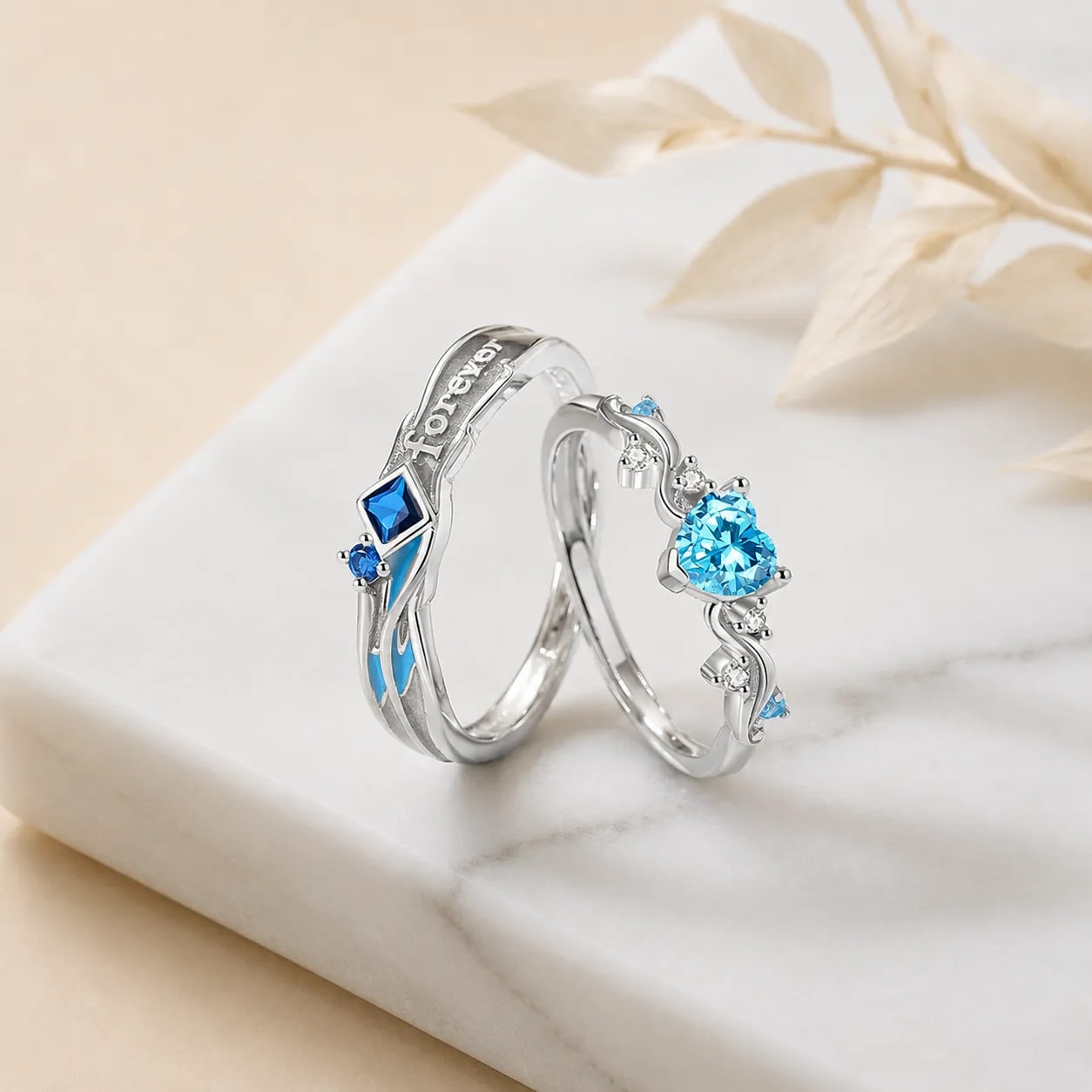 Anillos de Pareja Forever Blue