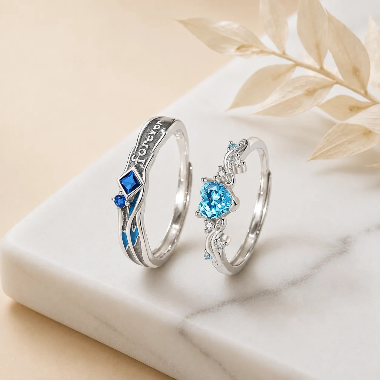 Anillos de Pareja Forever Blue 5