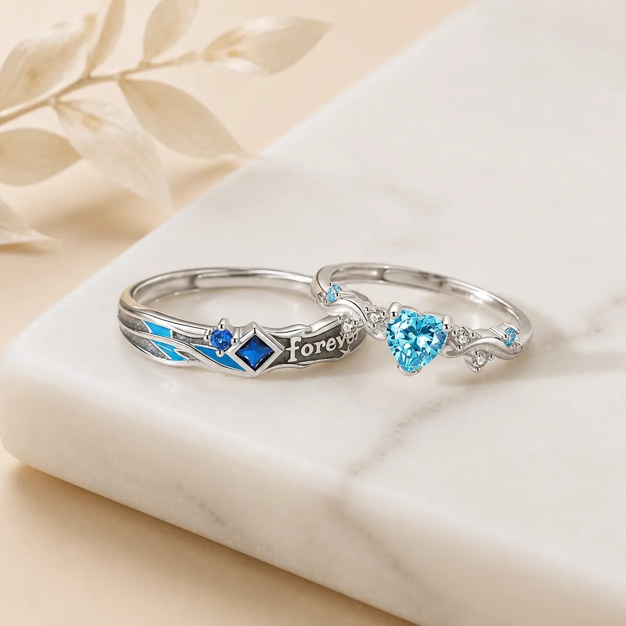 Anillos de Pareja Forever Blue 3
