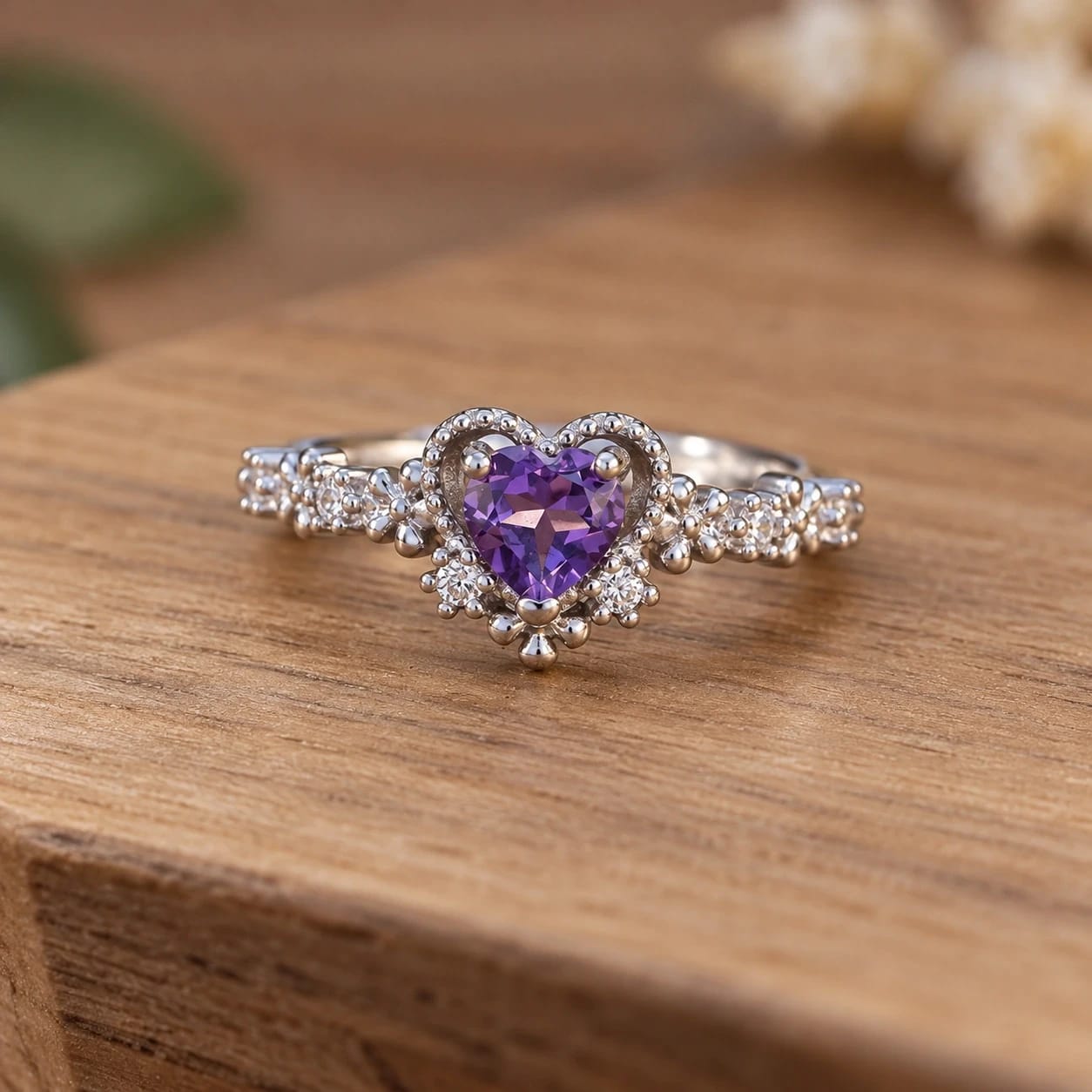 Anillo Corazón de Amatista 💜 1