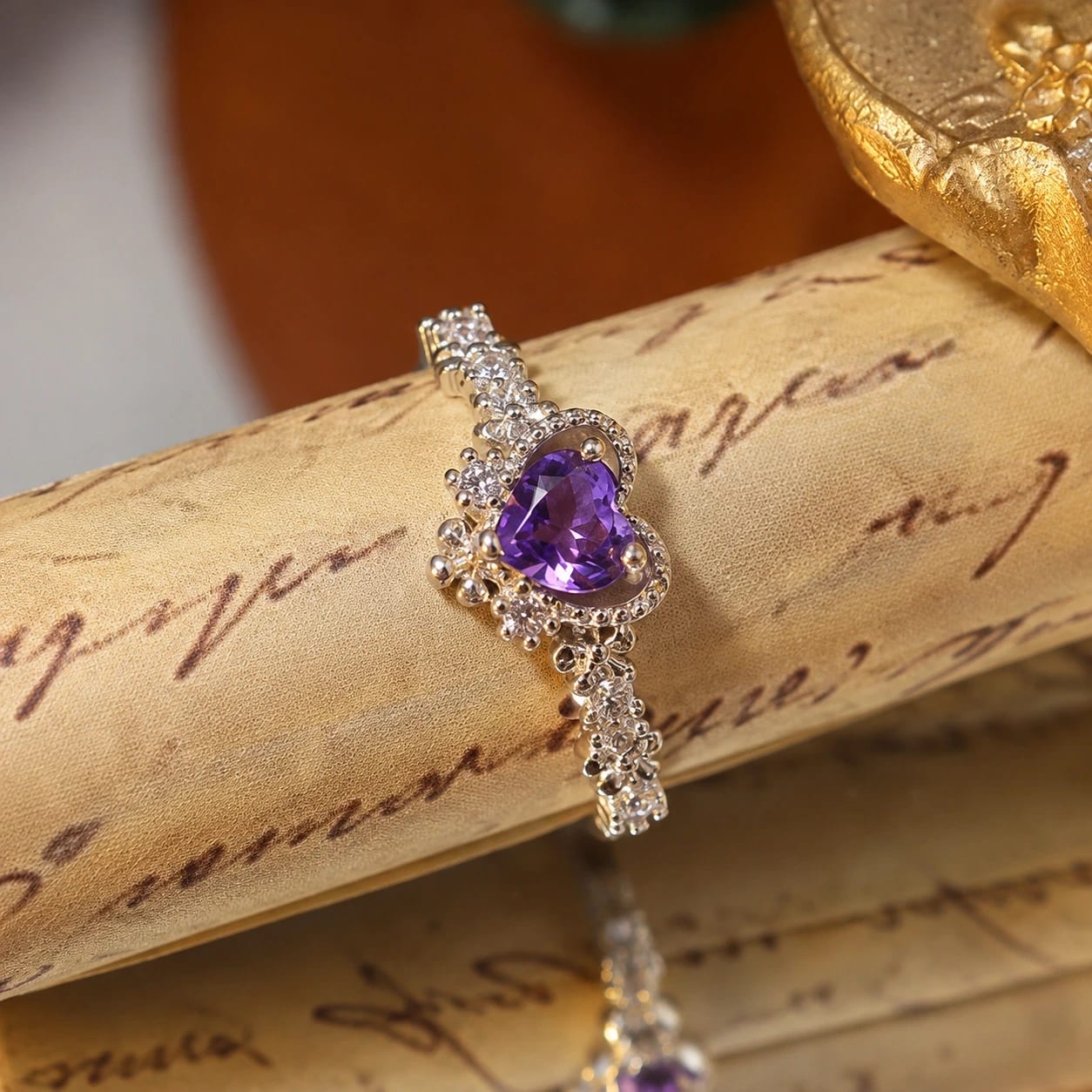 Anillo Corazón de Amatista 💜 4