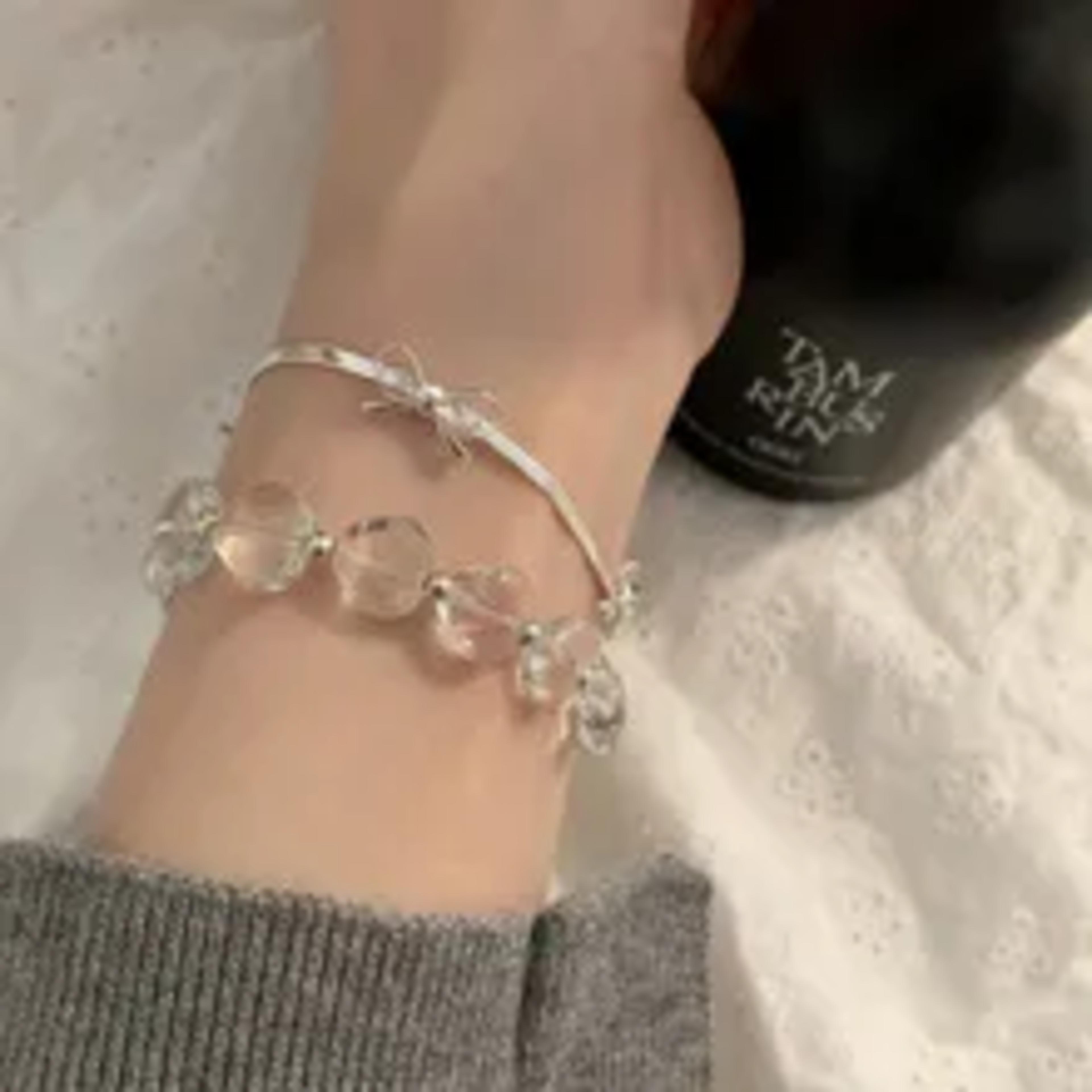 Pulsera Coquette en Plata 925 – Un Encanto de Lazo y Dulzura 5