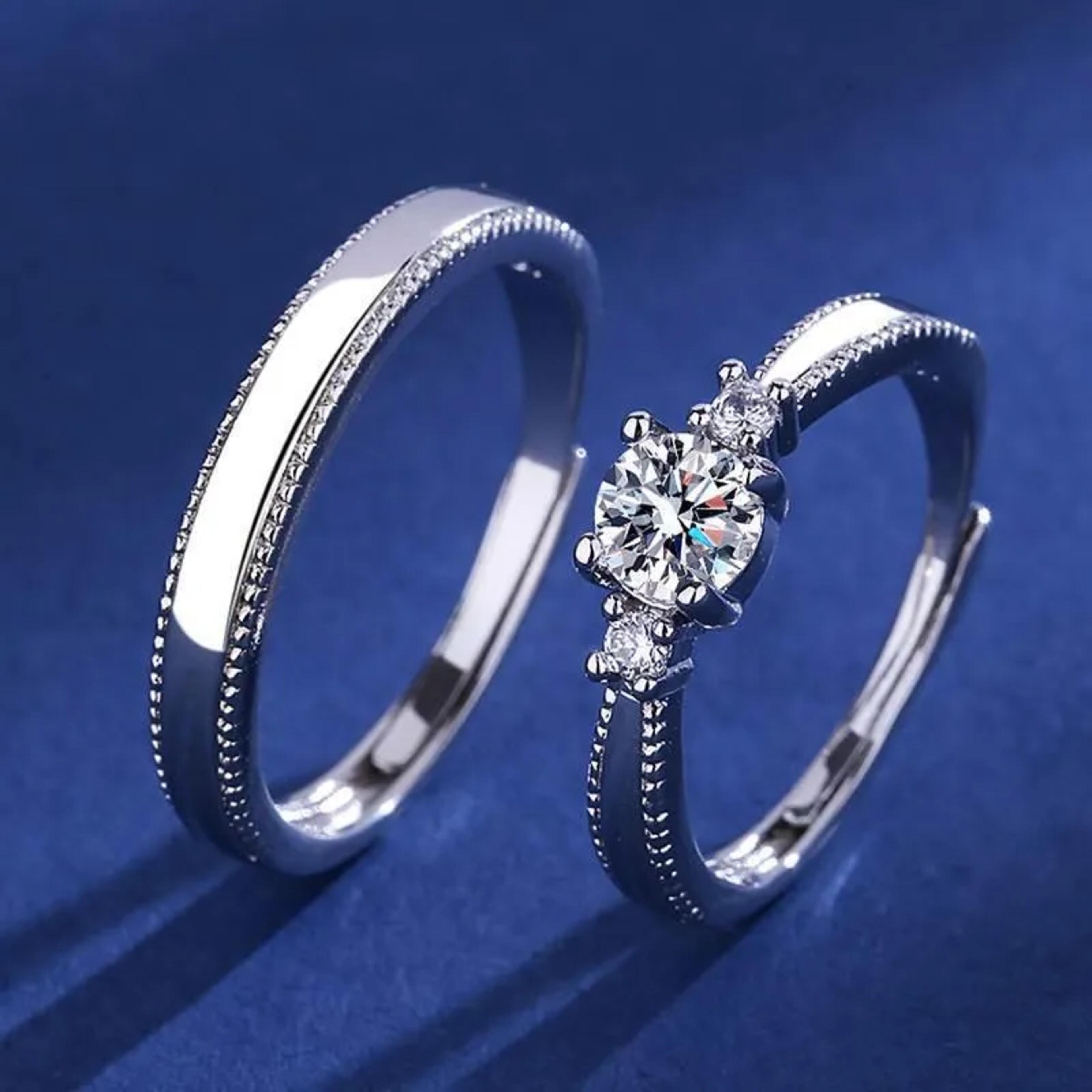 Eterno Brillo – Set de Anillos de Promesa