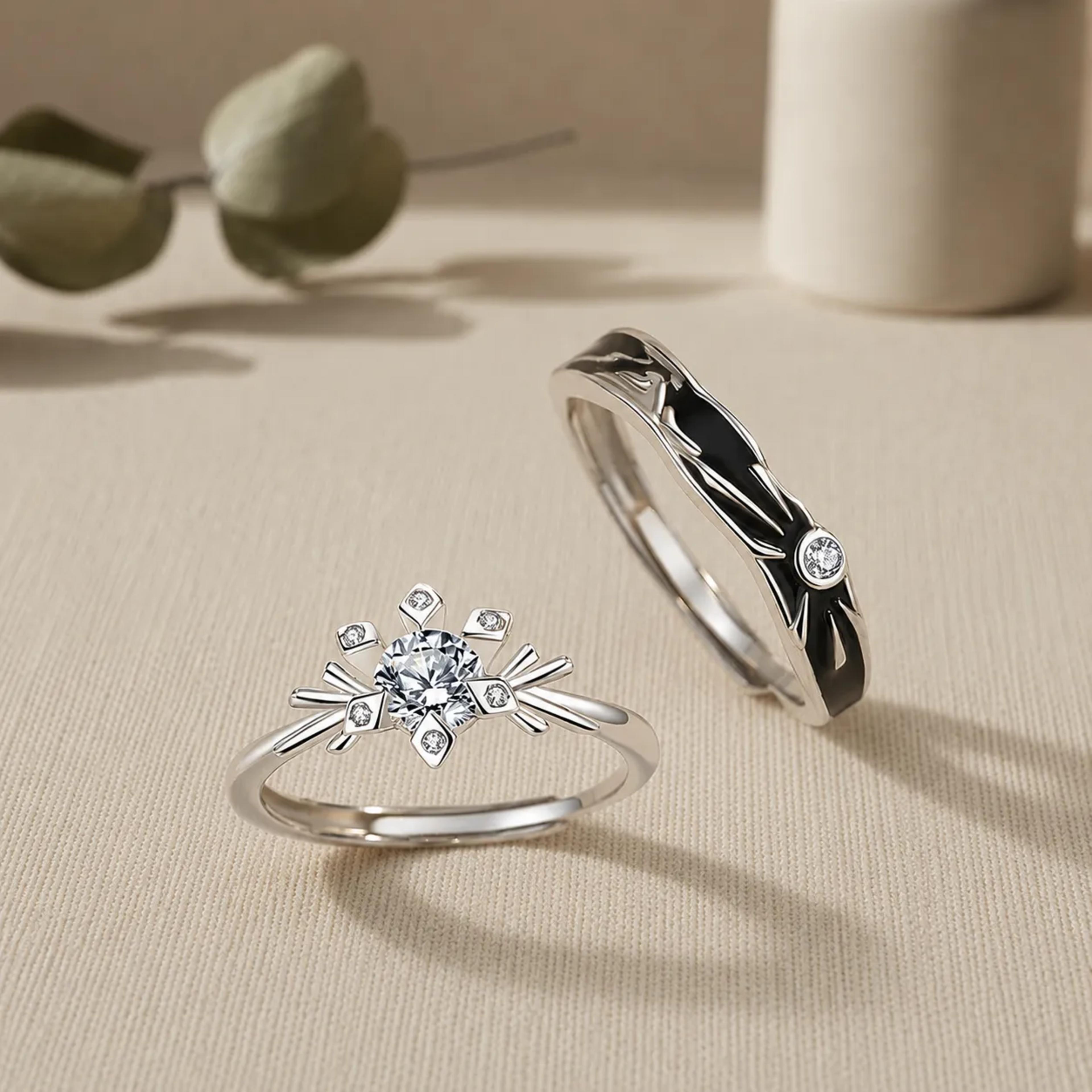 🌗 Anillos de Pareja "Eclipse Eterno" 4