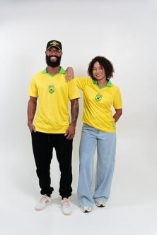 Camiseta Brasil Unissex Polo Casual