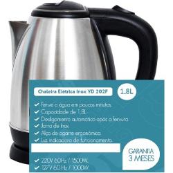 Chaleira Elétrica Inox 1,8L Desligamento
