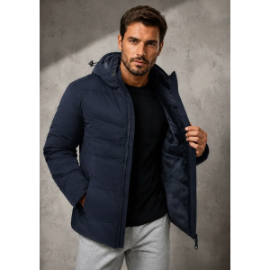 Jaqueta puffer masculina termica com