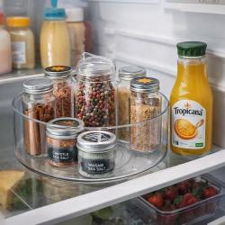 Organizador Geladeira Maquiagem Giratório Armário