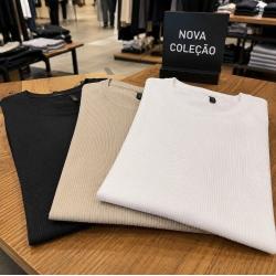 Kit com 3 Camisetas Canelada