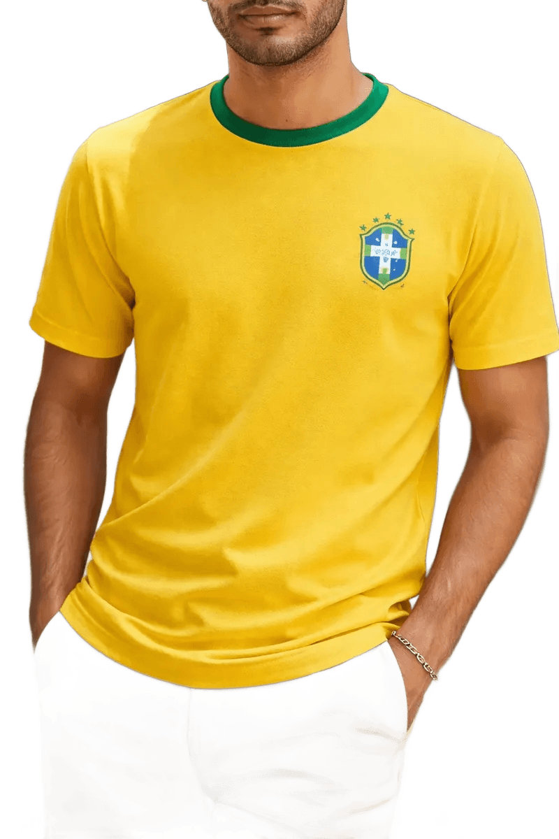 Camiseta Masculina Amarela Brasil Dryfit