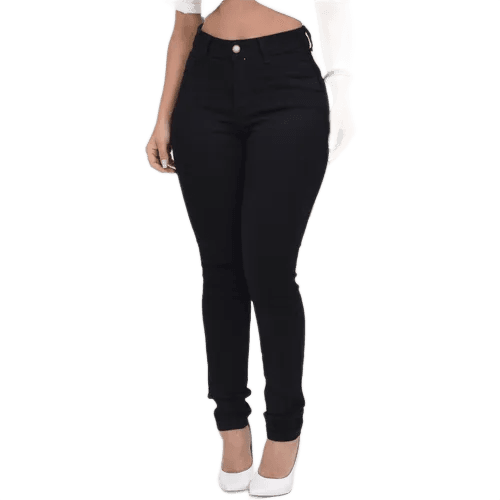 Calça Jeans Feminina Preta Cintura