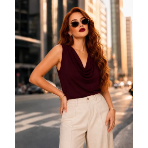 Blusa Feminina Regata Multiforma Social