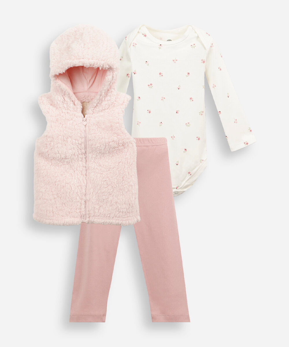 conjunto longo infantil com capuz