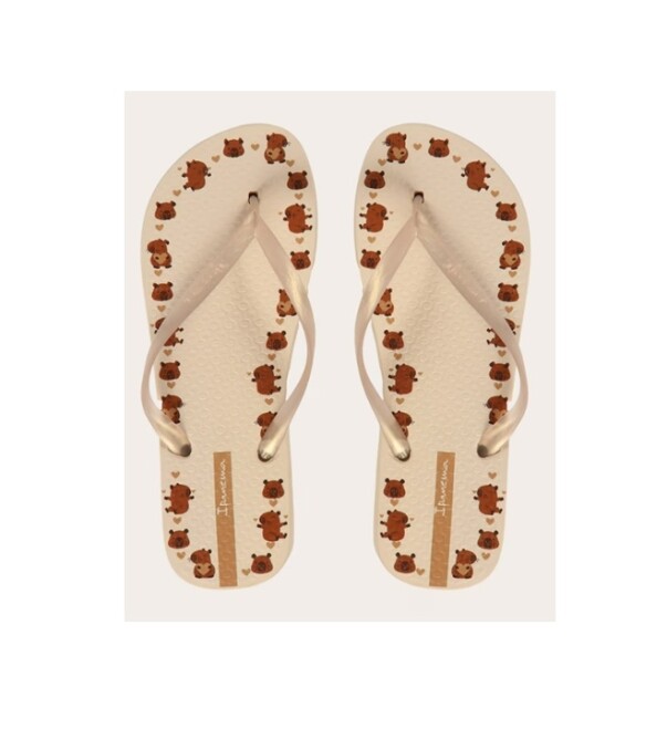Chinelo feminino slim estampa Capivara