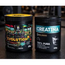 Kit: Creatina 300g Pré-treino 300g