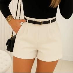 Short Feminino Social Cinto Alfaiataria
