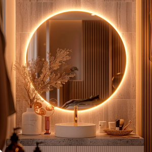 Espelho Redondo 50cm com Led