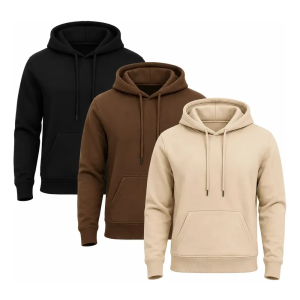 Kit com 3 Moletom Liso