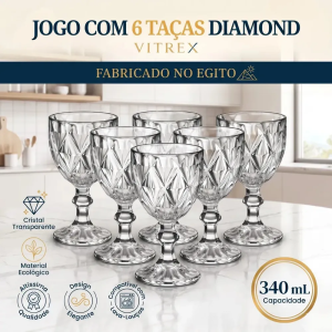Jogo com 6 Taças de