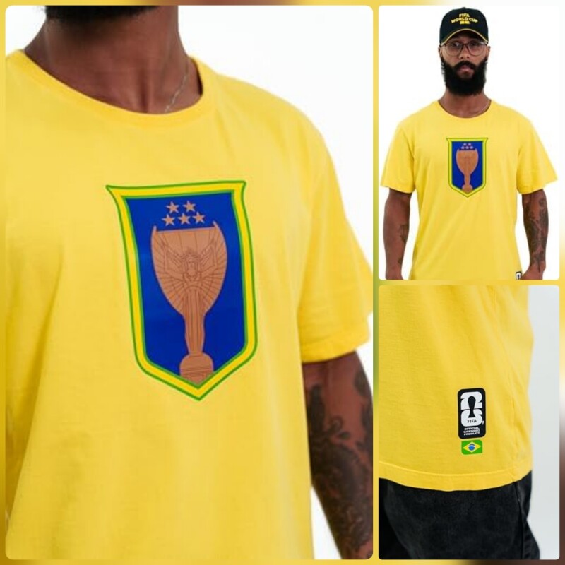 Camiseta Brasil Unissex Algodão Estampa