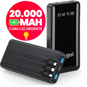 Power Bank 20000mAh com Lanterna