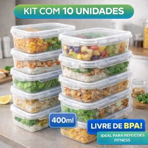Kit 10 Potes Marmita Fit