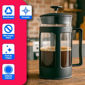 Cafeteira Francesa Cremeira 350ml Inox