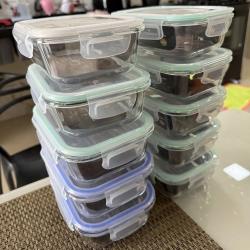 Kit com 10 Potes Vidro