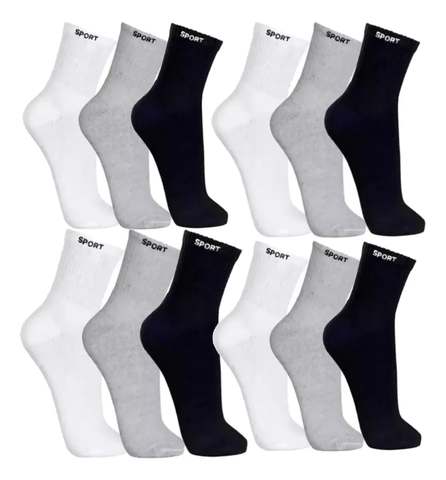 12 Pares De Meias Masculinas