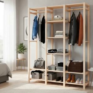 Closet Aberto Guarda Roupas Arara