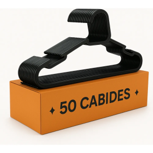 Kit 50 Cabide Adulto Preto