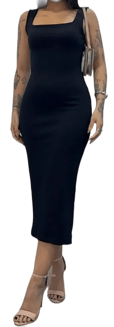 Vestido Longo Casual Festa Alça
