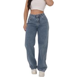 Calça Jeans Feminina Wide Leg